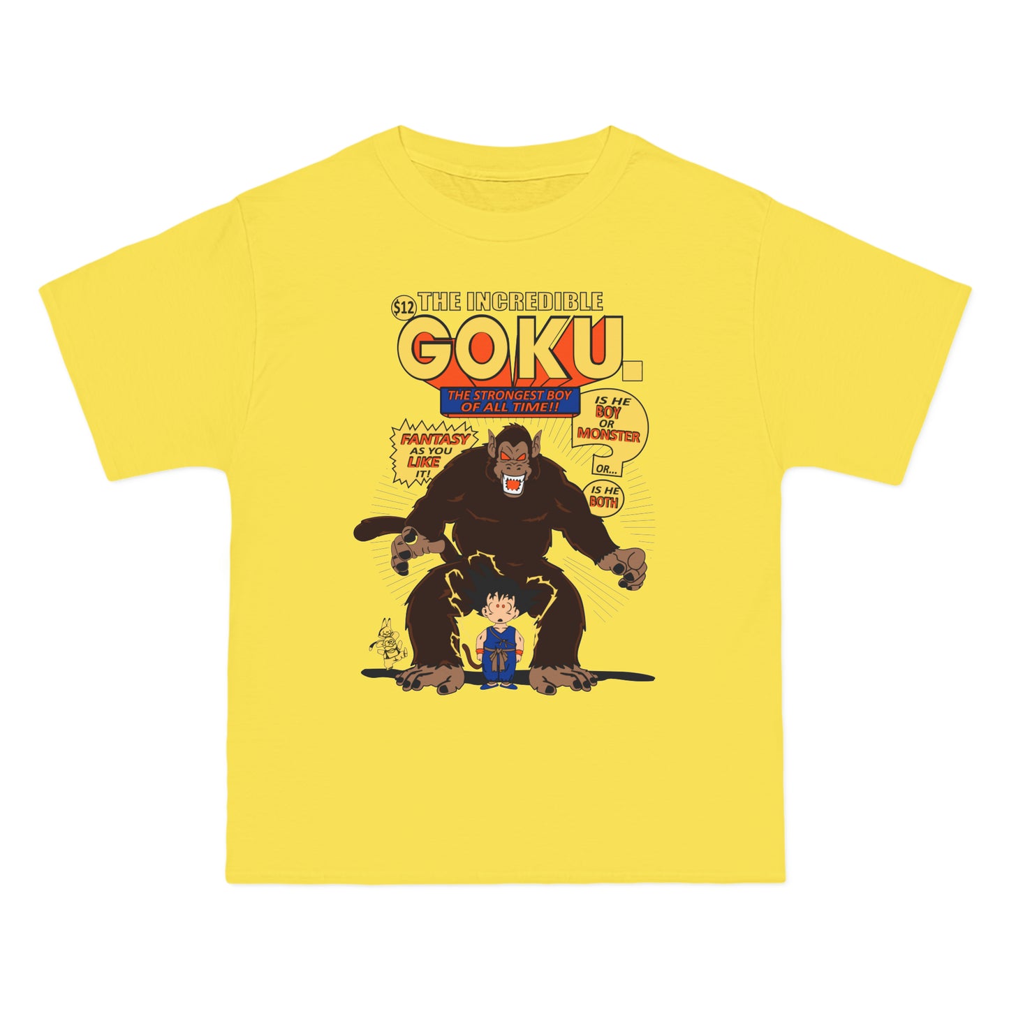 Dragon Ball Oversize T-Shirt with Classic Comic Goku, anime, manga, shop, buy, tee goku, like, buy, online, comic, bro,like, style yellow