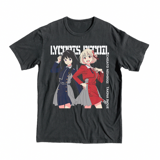Lycoris Recoil Chisato & Takina Team T-Shirt,  tee, shop, buy, like, black, love, style, gift, present, trend, symbul