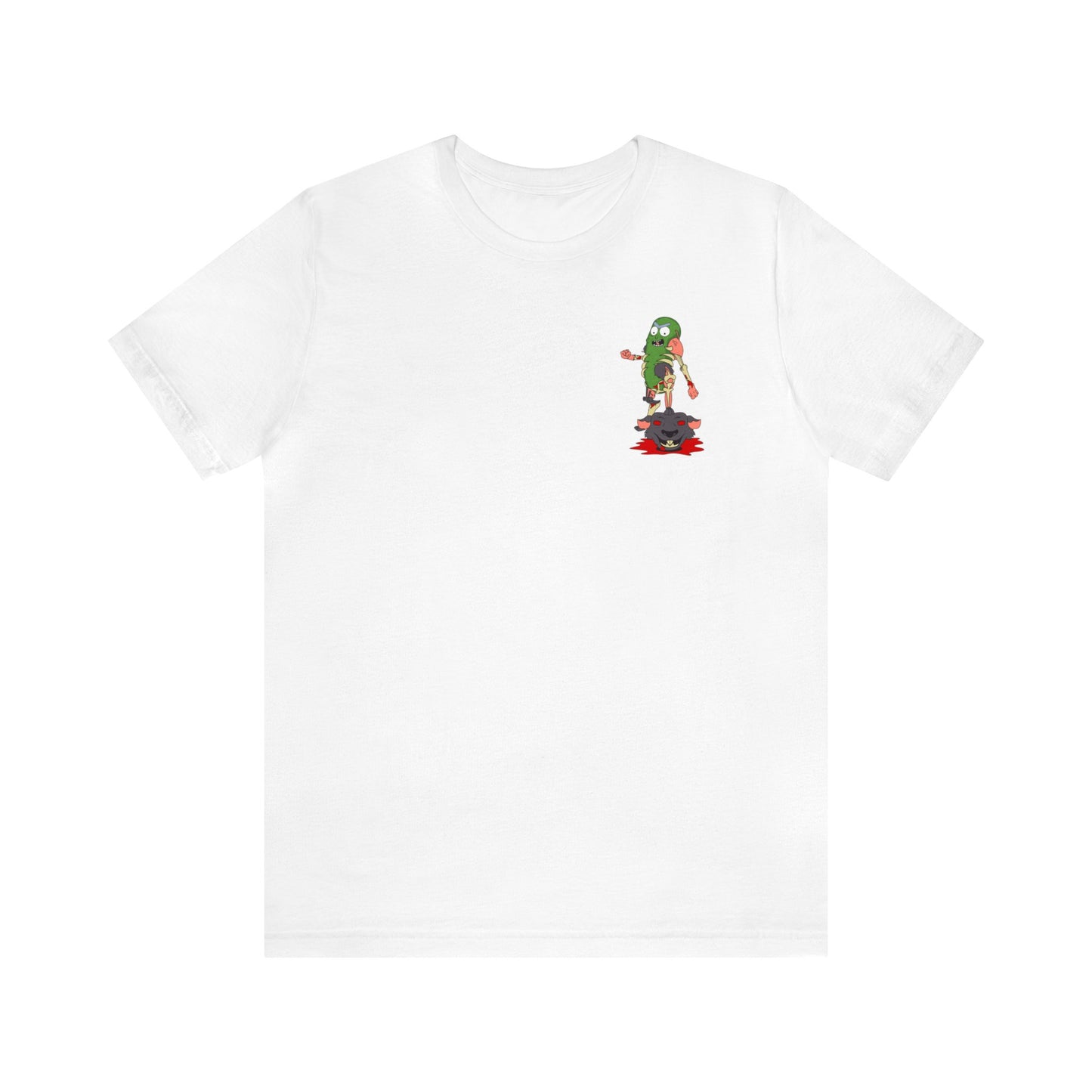 Rick & Morty Zombie Pickle Escape Graphic T-Shirt, portal, merch, gift, top, buy online, shop, gift, rick, luna, moon, white