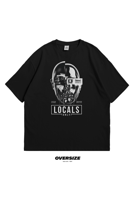 Locals Only T-shirt, tee, locals, shop. buy. merch, black, liquid, mask, style, modern, tee, present, black