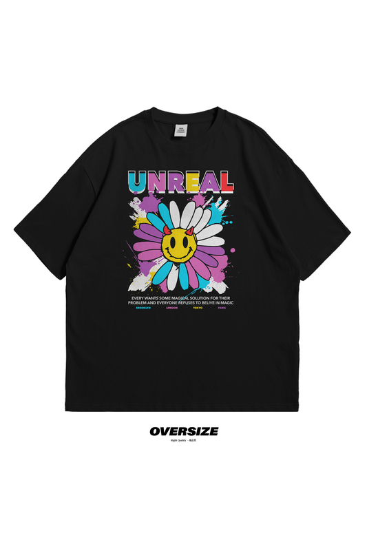 Flower Unreal  T-shirt, rainbow, colors, top, smile, unreal, flor, print, art, pop, shop, gift, merch, trends