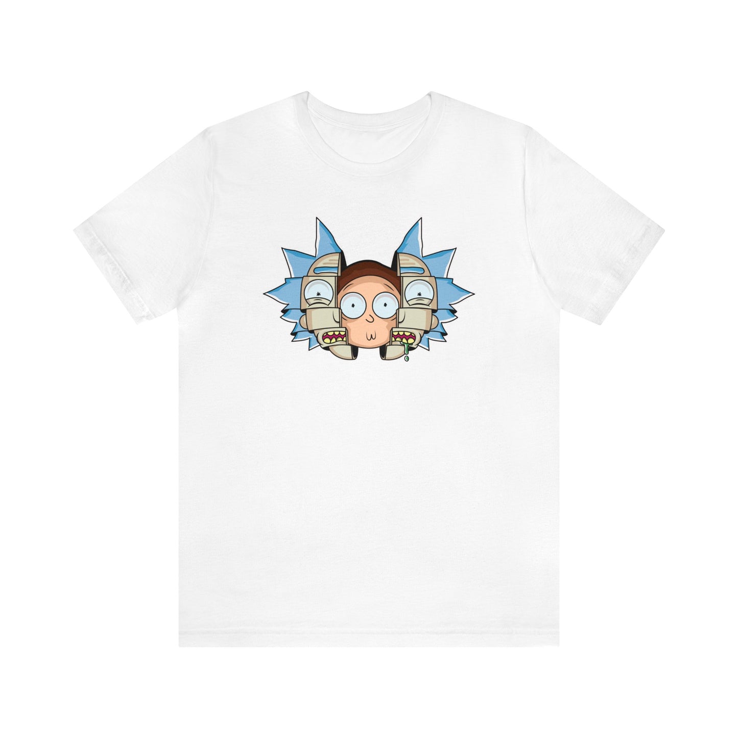Rick & Morty Triple T-Shirt, portal, merch, gift, top, buy online, shop, gift, rick, luna, moon, white