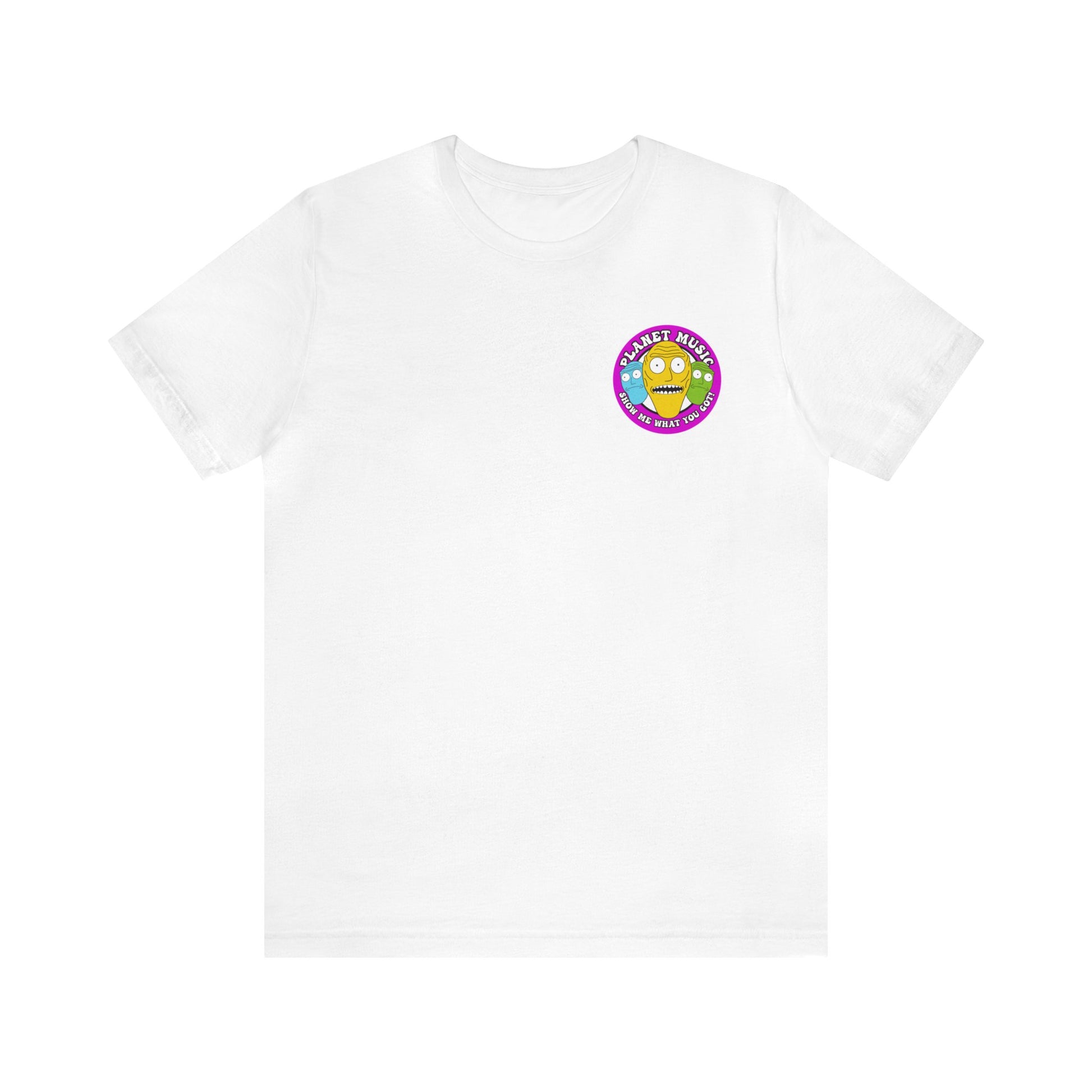  Rick & Morty Show Me What You Got Planet T-Shirt, portal, merch, gift, top, buy online, shop, gift, rick, luna, moon, white