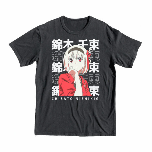 Lycoris Recoil Chisato Character T-Shirt, tee, shop, buy, like, black, love, style, gift, present, trend, symbul