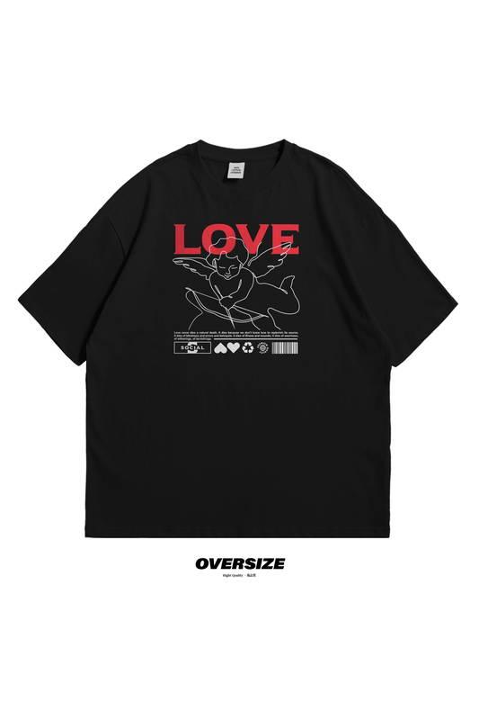 Love T-shirt, tee, cupidon, shop, merch, gift, presemt, love, heart, black, style, moda, online