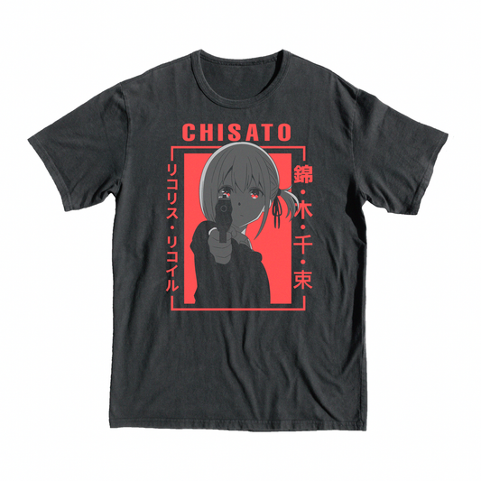 Lycoris Recoil Chisato Portrait T-Shirt, tee, shop, buy, like, black, love, style, gift, present, trend, symbul