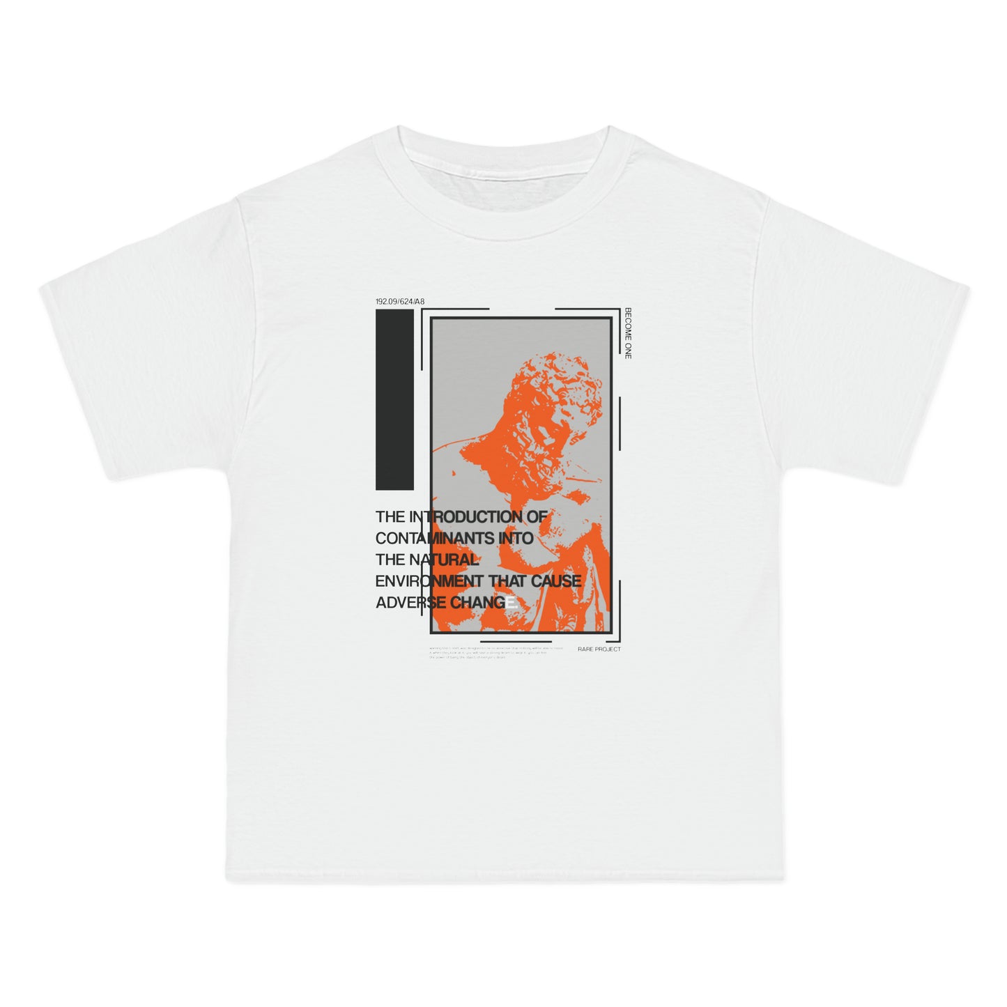 Modern T-shirt, tee, shop, gift, merch, present, art, cyberpunk, numbers, merch, orange, top, forms, white