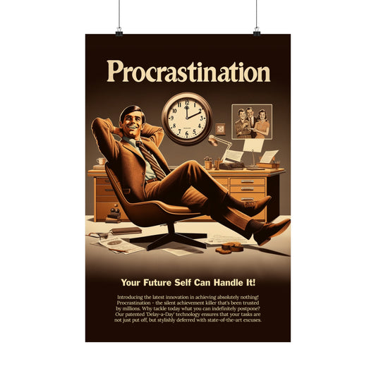 Procrastination - Fake Ad Poster