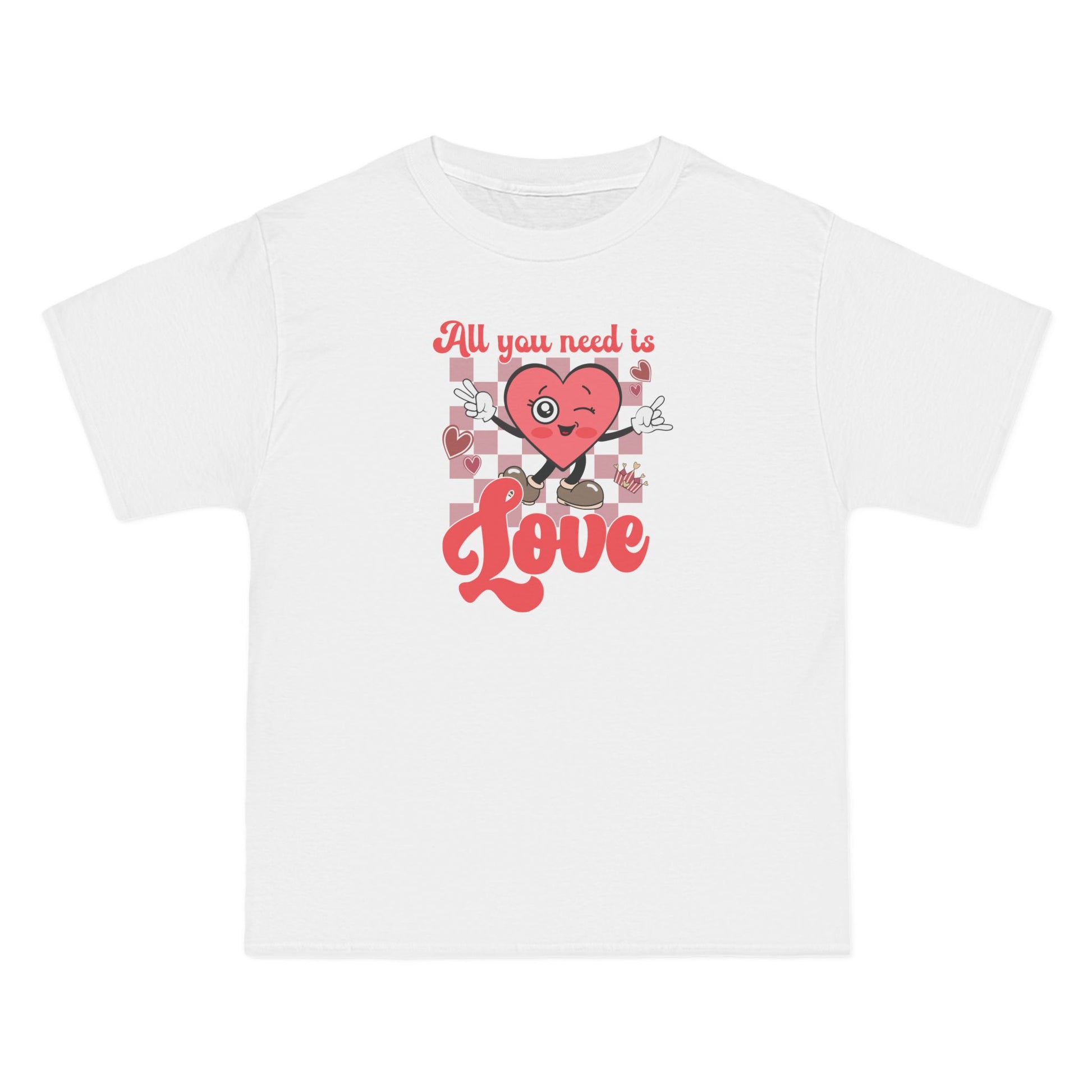 All you need is Love Oversized T-Shirt, tee, heart, love, all, valentine, gift, present, pair, white 
