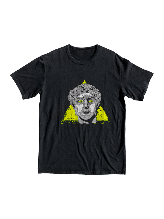 Cyberpunk Adam Art T-shirt, art, adam, yellow, tech, modern, black, top, eyes, art, gift, present