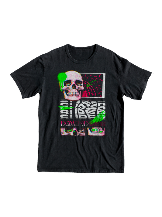 Cyberpunk Skull Neon T-shirt, neon, tech, green, super, moder, like, gift, present, cyberpunk, earth, tee