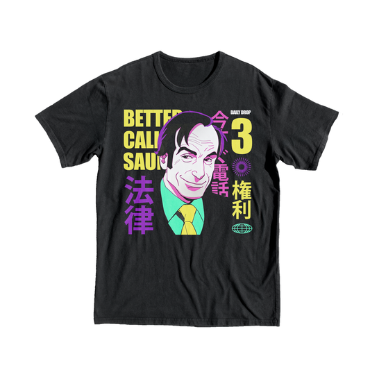 BREAKING BAD "BETTER CALL SAUL" ANIME T-SHIRT daily drop buy shop store black colors gift present anime manga style buy