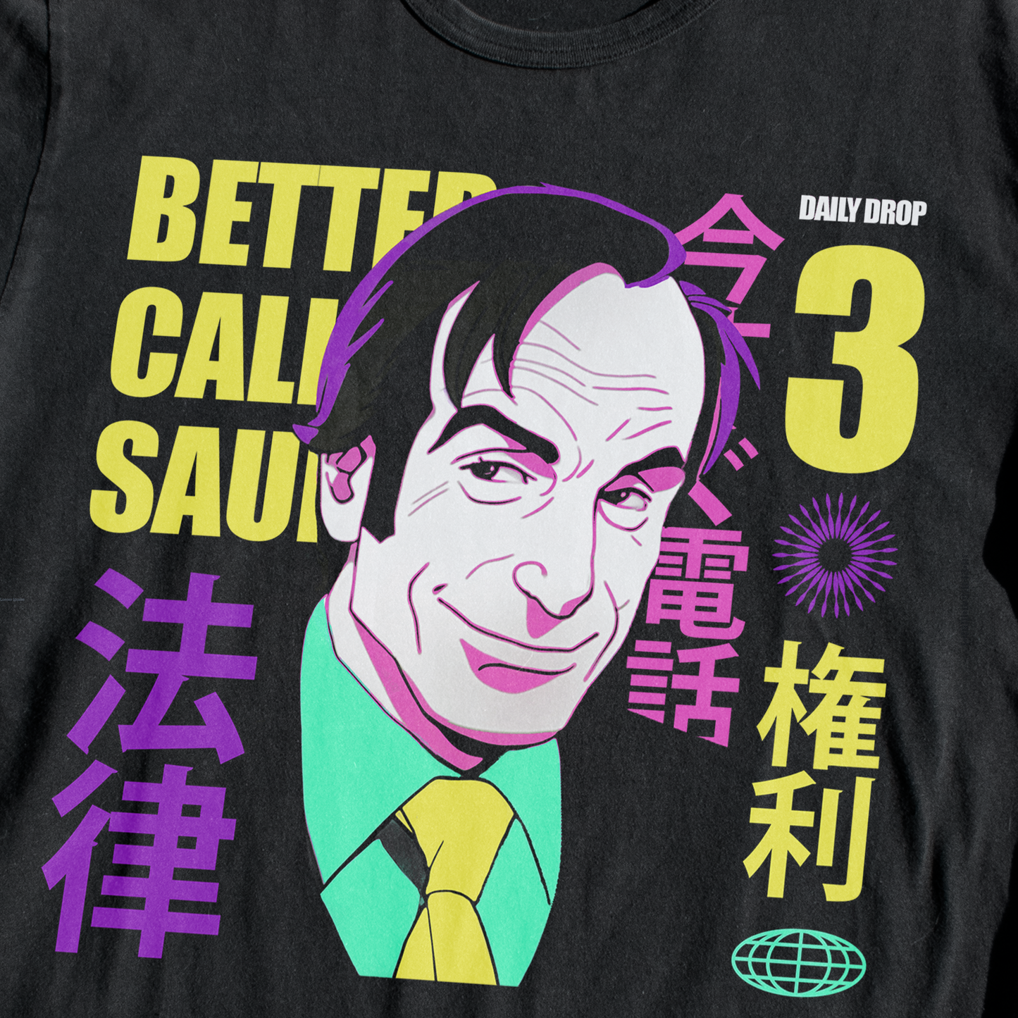 BREAKING BAD "BETTER CALL SAUL" ANIME T-SHIRT daily drop buy shop store black colors gift present anime manga style buy full