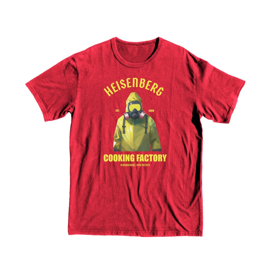 BREAKING BAD "HEISENBERG" ANIME T-SHIRT buy merch manga anime top style heisenberg cooking factory black style red