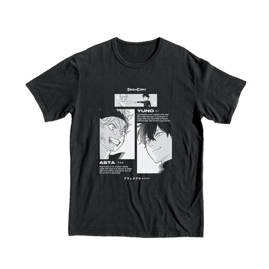 Black Clover Asta & Yuno T-shirt tee anime manga black