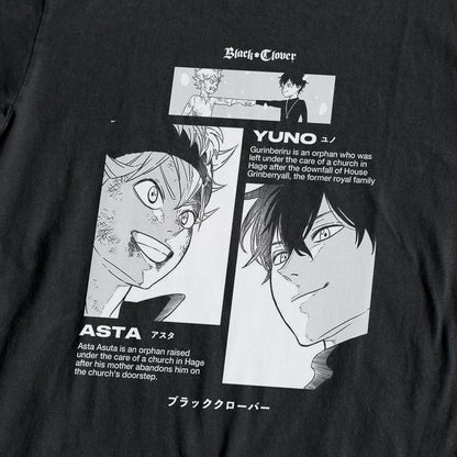 Black Clover Asta & Yuno T-shirt tee anime manga black full