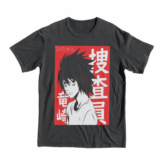 Death Note "L" Red Block Tee