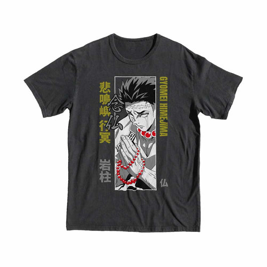 Demon_Slayer Gyomei T-shirt boy pray buy style steets full black top