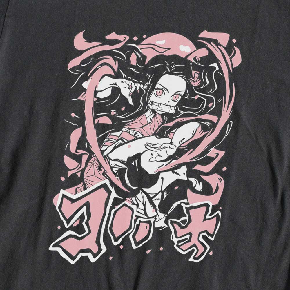 Demon Slayer Nezuko Dynamic T-shirt dance girl wow style anime manga black hair full