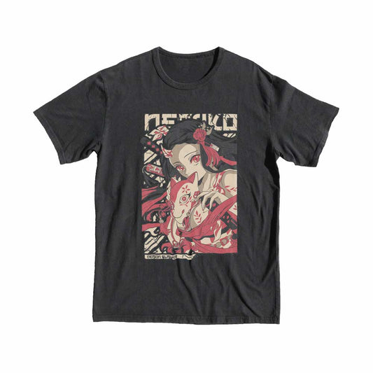 Demon Slayer Nezuko Graphic woken girl style top buy t-shirt gift blacK
