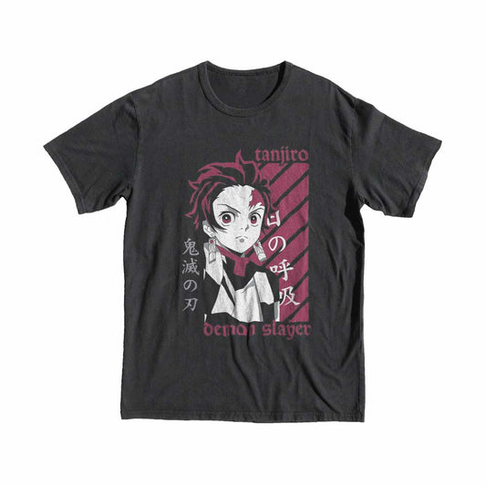 Demon Slayer Tanjiro T-shirt anime manga boy men buy style present top pink red what like 