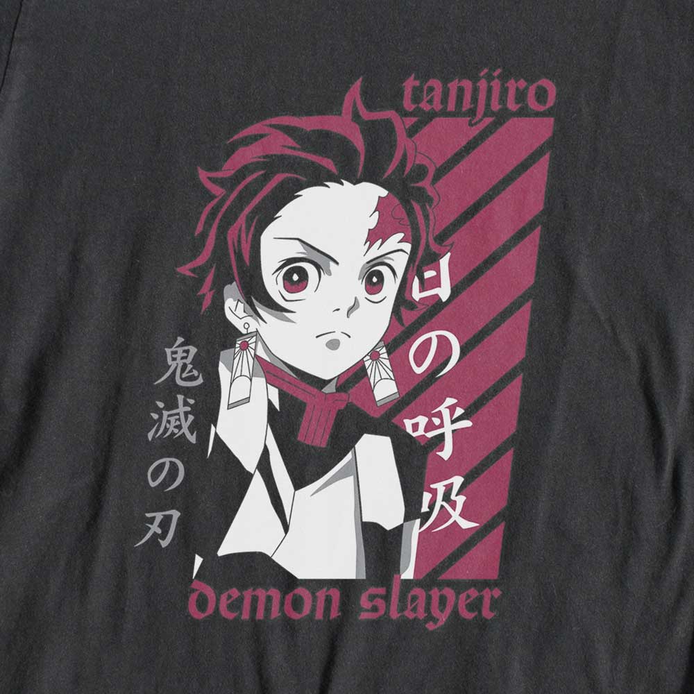 Demon Slayer Tanjiro T-shirt anime manga boy men buy style present top pink red what like full