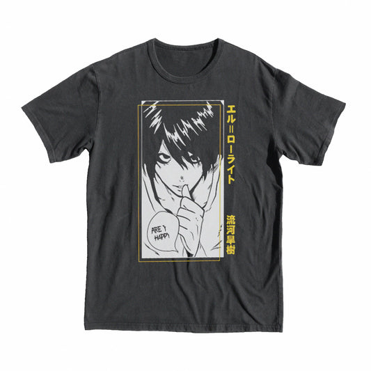 Death Note L "are you happy" tee