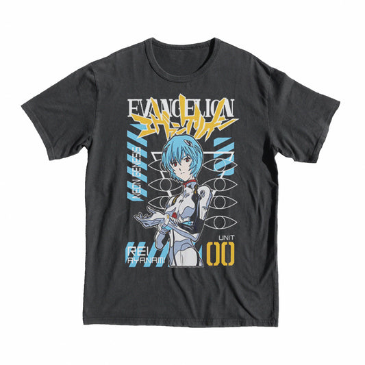 Evangelion Eva-00 T-Shirt tee shop buy top look wow girt present dad mom game gaming seal big round top buy shop rei ayanami Evangelion Neon Genesis T-shirt rei