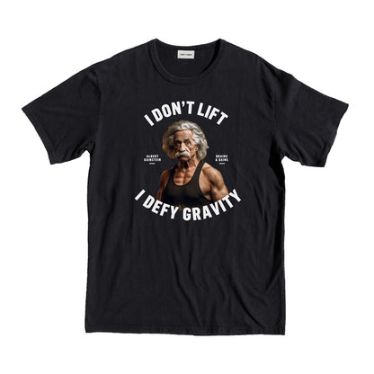 Gainstein Albert Gravity lift gym sport tshirt tee gainer buy shop top imagine pdf png black full