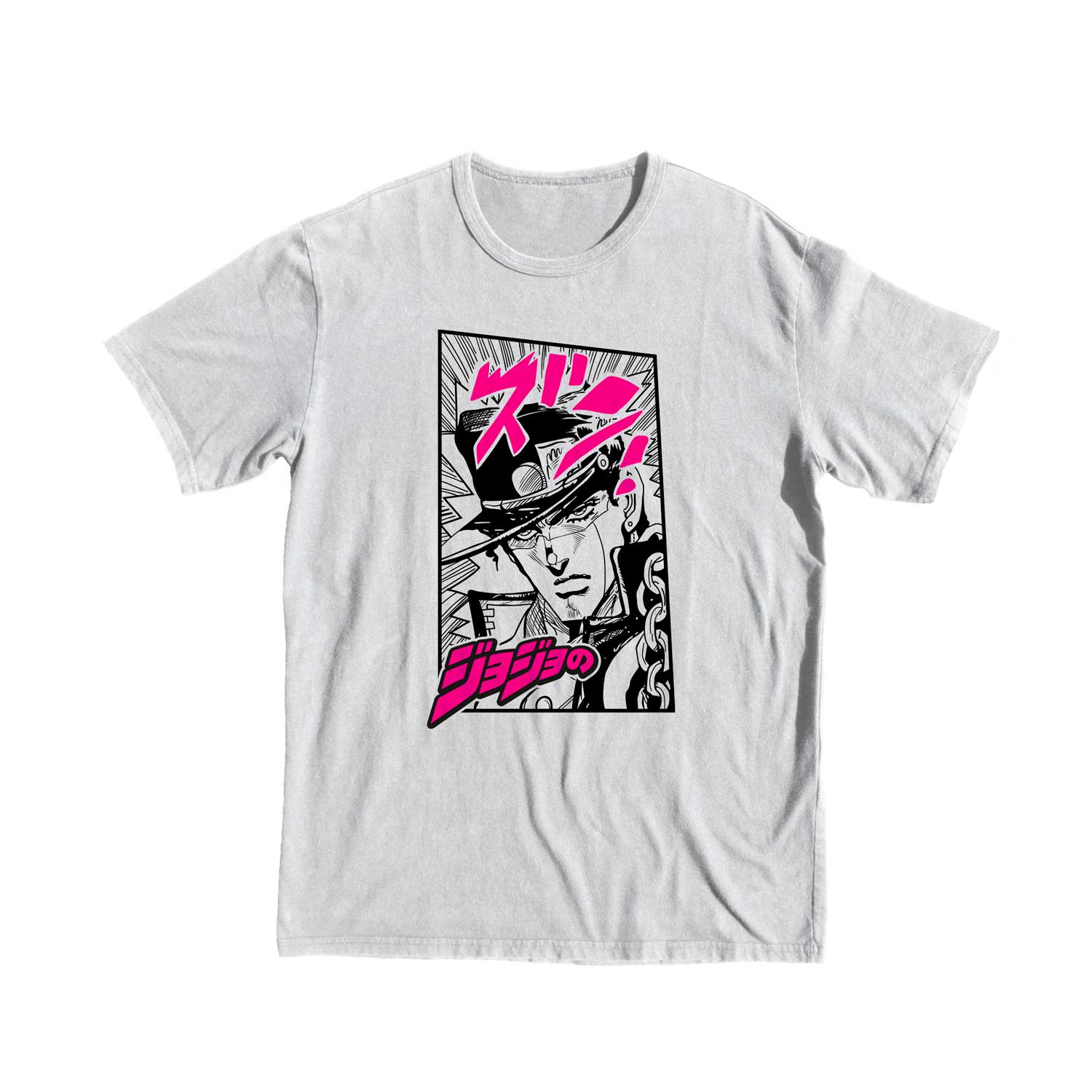 Jojo Bizarre Jotaro Kujo T-shirt White Anime Manga Comics 