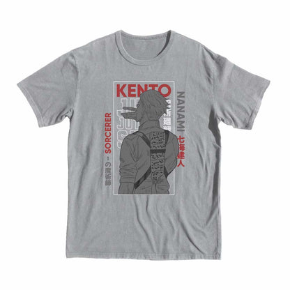 Jujutsu Kaisen Nanami Sorcerer T-shirt Anime Manga Gray