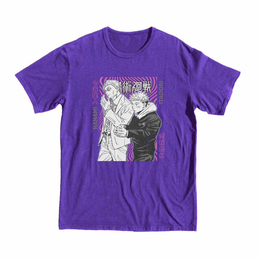 Jujutsu Kaisen Nanami & Itadori T-shirt Anime Purple