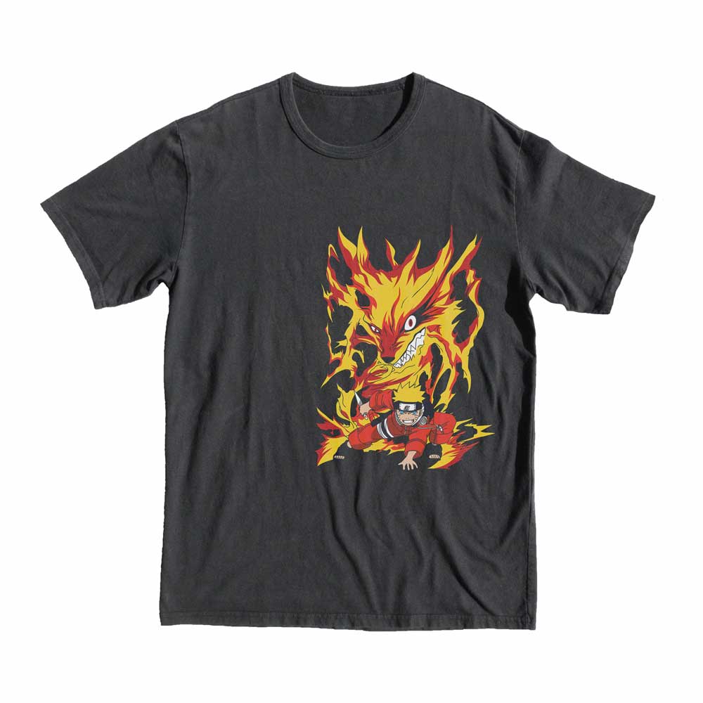 Naruto Fire T-shirt anime mango shop buy shopping tee fier naruto monster delivery free black