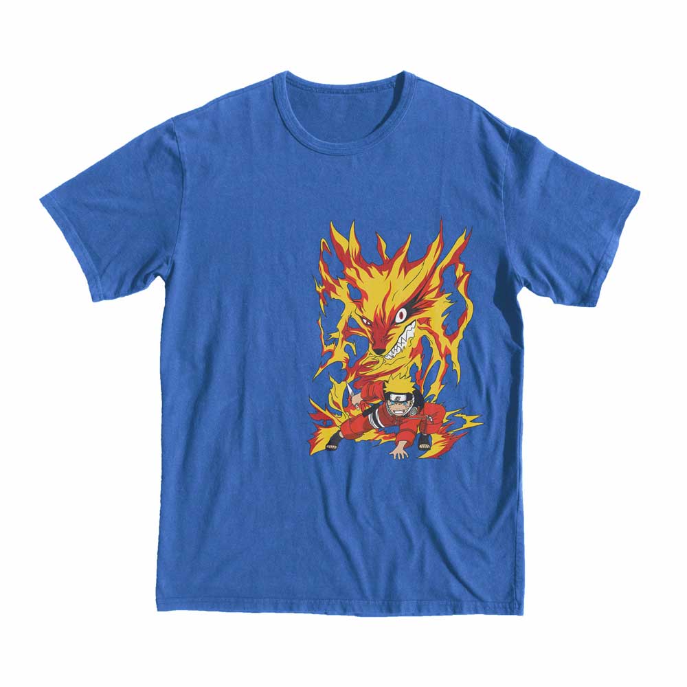 Naruto Fire T-shirt anime mango shop buy shopping tee fier naruto monster delivery free blue