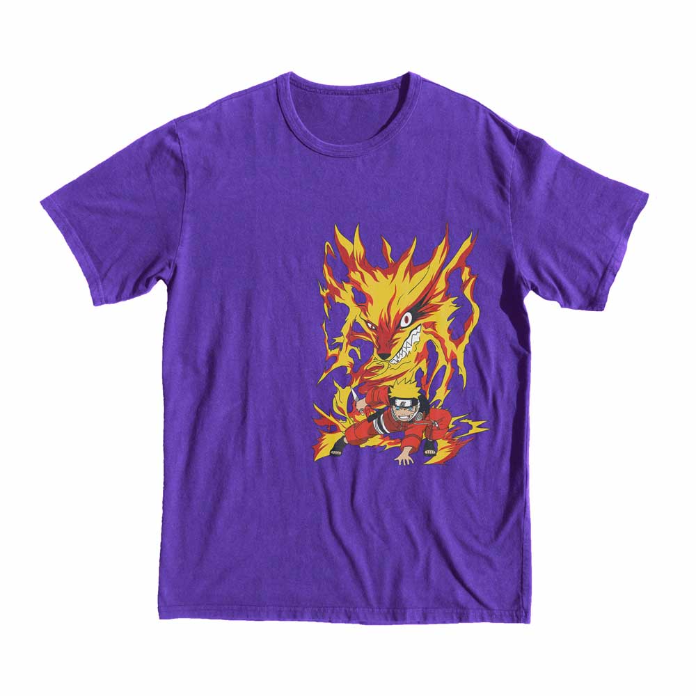 Naruto Fire T-shirt anime mango shop buy shopping tee fier naruto monster delivery free purple