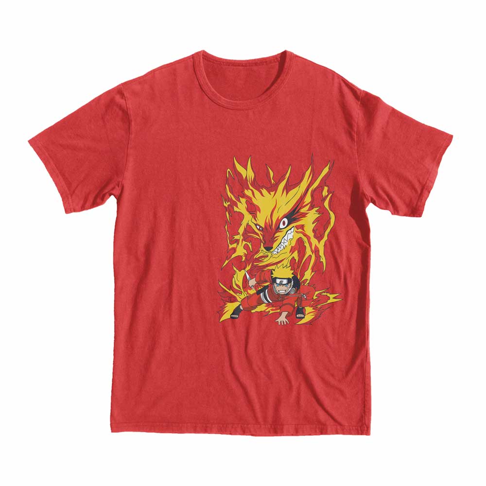 Naruto Fire T-shirt anime mango shop buy shopping tee fier naruto monster delivery free red
