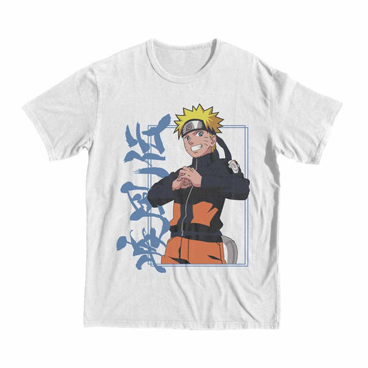 Naruto Karate T-shirt gift sport merch buy top online yellow hair anime manga top clothers white 