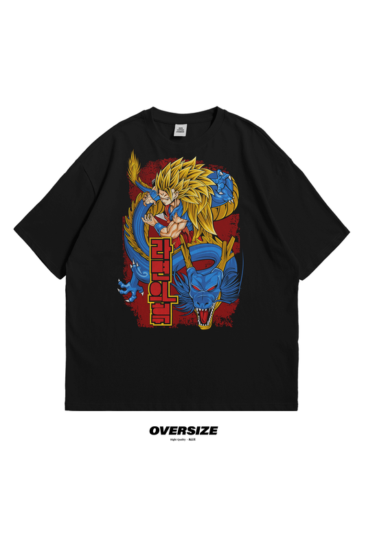 Dragon Ball Z Oversize T-Shirt with Super Saiyan 3 Goku, anime, manga,shop, tee, dragon, top, buy, online 