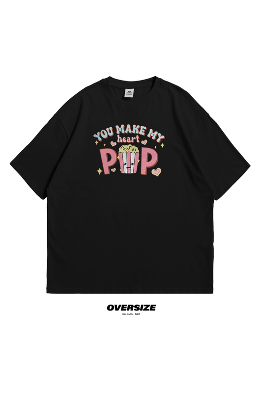 POP Oversized T-Shirt, tee, shop, heart, cinema, lover
