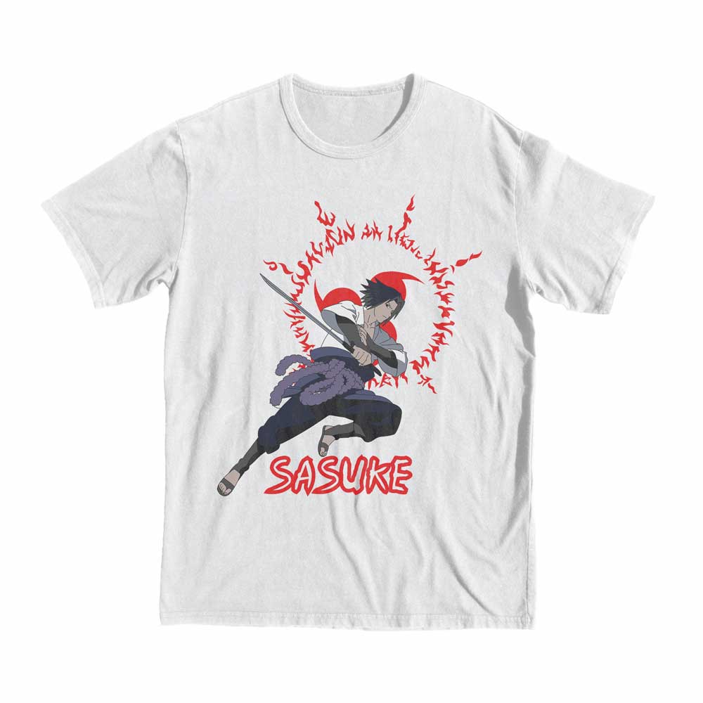 Sasuke Naruto T-shirt anime manga shop buy merch top clothes gift present sasuke karate game book top 