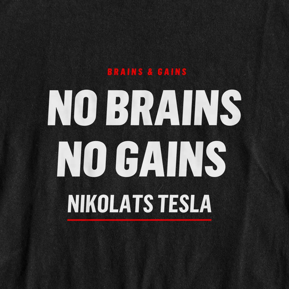 Tesla Science Gym T-shirt black tee t-shirt gym joke style science nikolas niko present shop buy dailydrop store full