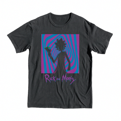 Rick and Morty Portal Adventure Black T-Shirt, tee, gift, shop, present, black, blue, style, merch