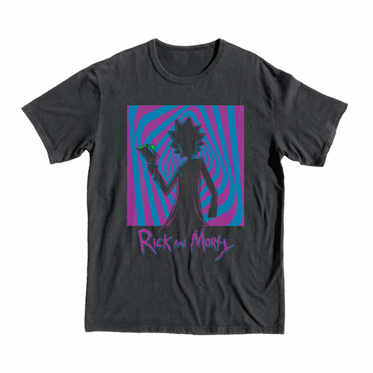 Rick and Morty Portal Adventure Black T-Shirt, tee, gift, shop, present, black, blue, style, merch