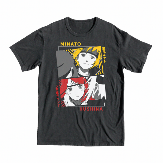 Naruto Minato T-shirt anime manga shop tee kushina yellow red tee manga merch shop buy online