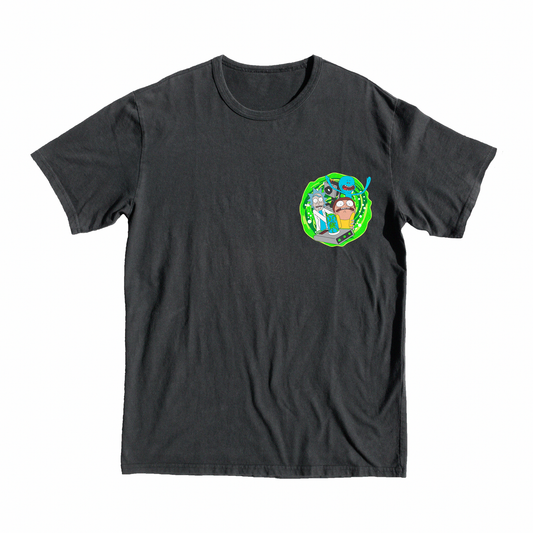Rick & Morty Spacecraft Escape Portal T-Shirt, portal, merch, gift, top, buy online, shop, gift, rick, luna, moon