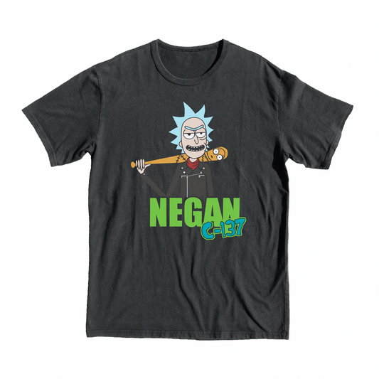 Rick Sanchez Negan C-137 Mashup Black T-Shirt, tee, style, morty, shop, gift, like, style, merch, black, present