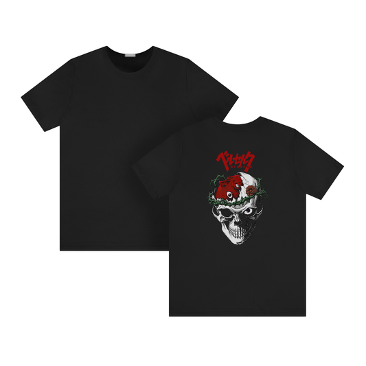 BackPrint Berserk Skull Tee Printify